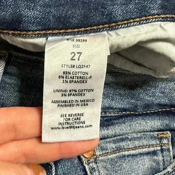 Level 99 High Rise Skinny Straight Leg Button Fly Jeans Size 27 - Picture 7 of 8